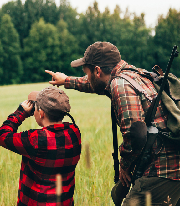 Father and Son Hunting